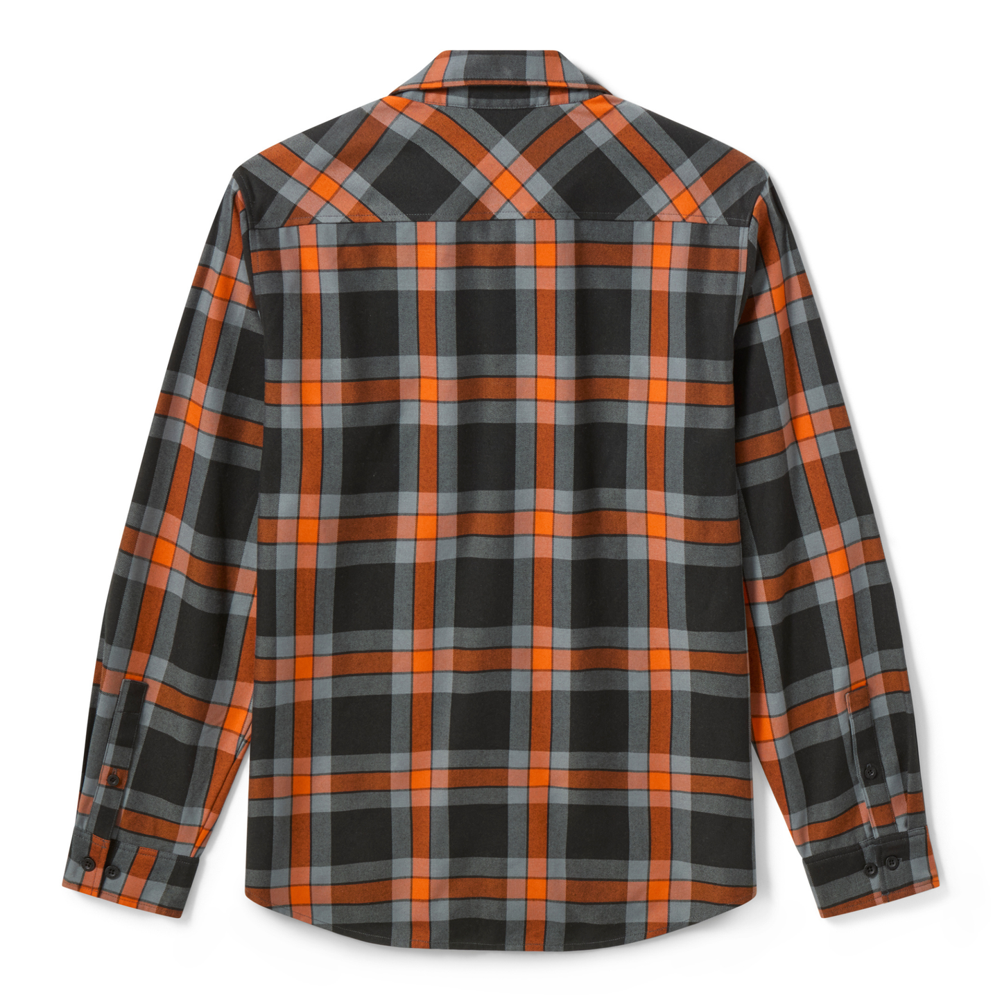 Harley-Davidson® Men's Plaid Woven Shirt - Orange/Black