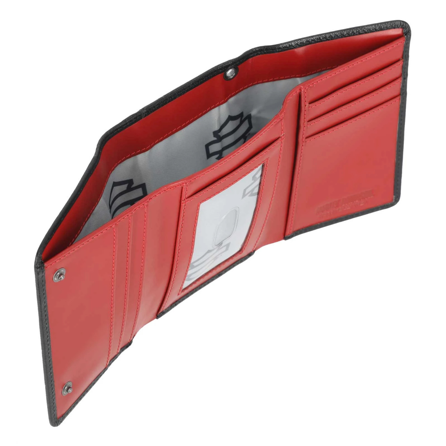 Harley-Davidson® Men's #1 RWB Genuine Leather Medium Trifold Chain Wallet