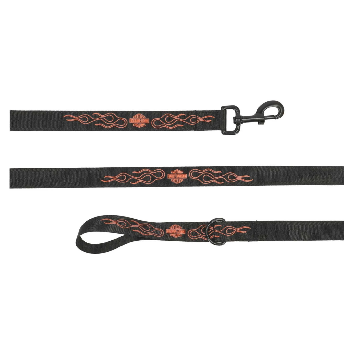 Harley-Davidson® Bar & Shield Flames Polyester Dog Leash