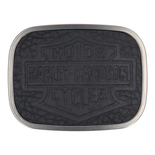 Harley-Davidson® Men's Bar & Shield Pebble Leather Belt Buckle