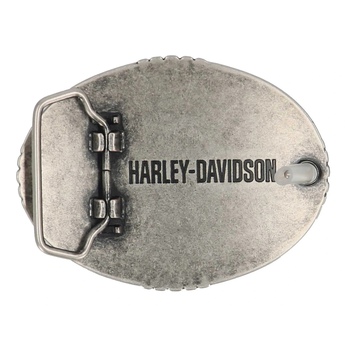 Harley-Davidson® Men's Raised Willie G Skull Logo Belt Buckle - Nickel Finish