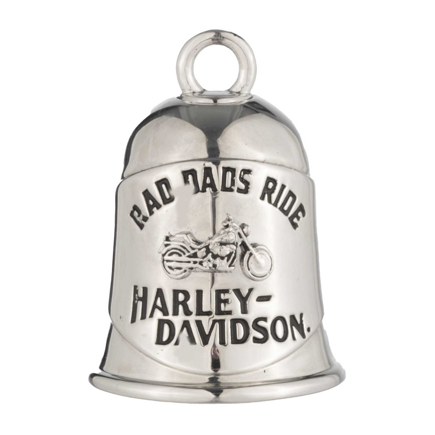Harley-Davidson® Engraved Rad Dads Ride H-D Ride Bell - Brass Silver Finish