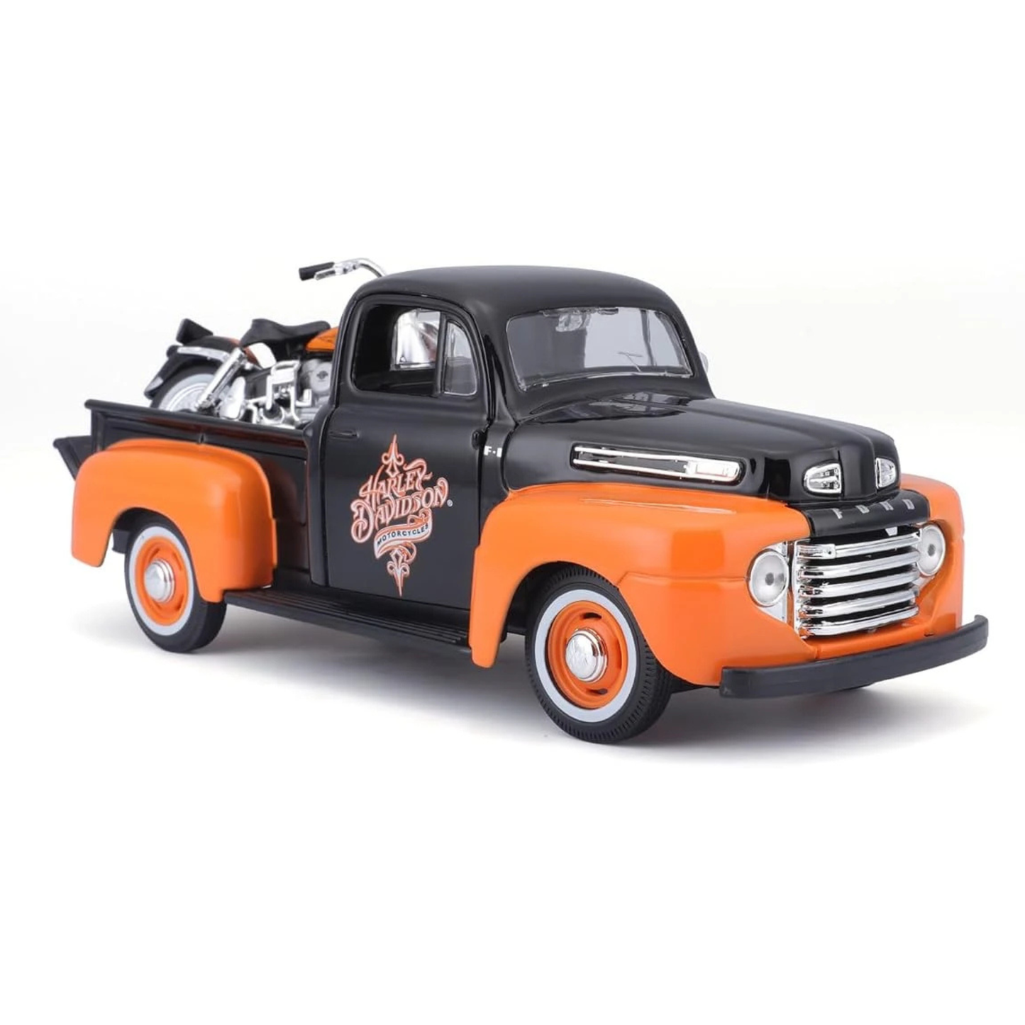 Harley-Davidson® Diecast 1:24 Ford 1948 F-1 Pickup & 1958 FLH Duo Glide