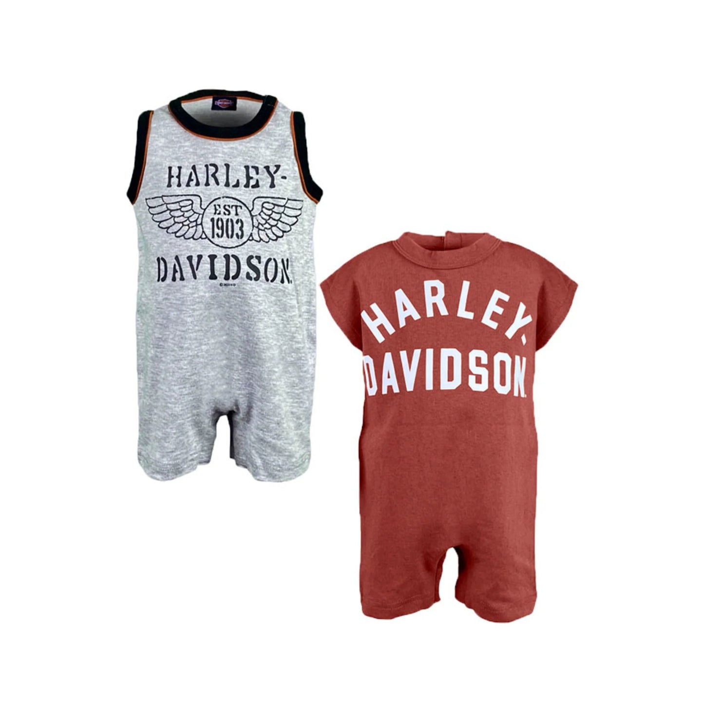 Harley-Davidson® Boys' 2-Pc Sleeveless Romper Set