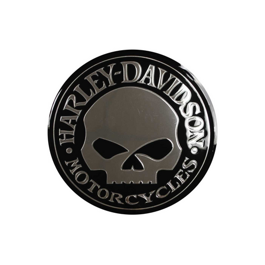 Harley-Davidson® Silver Skull Classic Emblem Decal - 5.5"