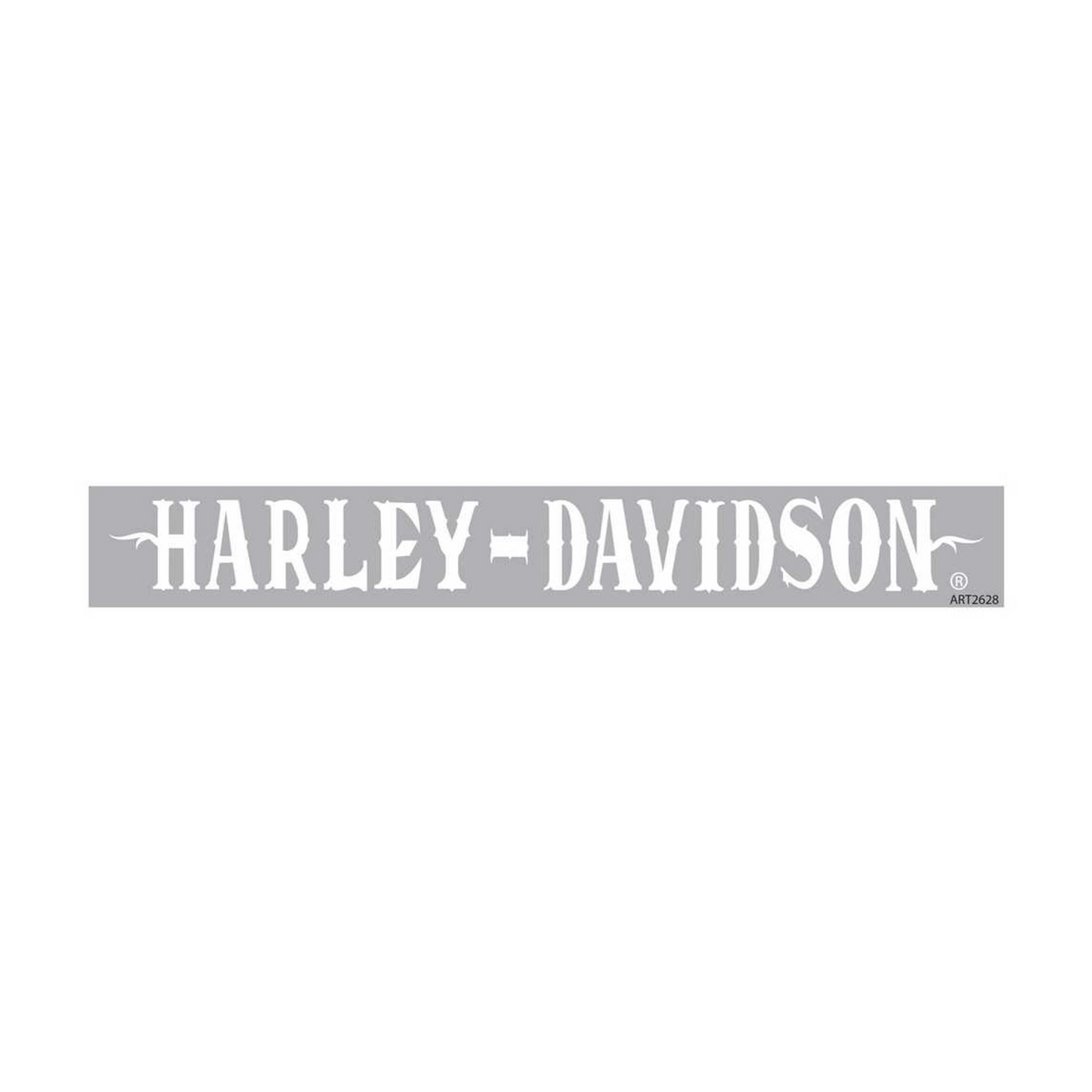 Harley-Davidson® White Western Font Windshield Decal  - 36" x 4.5"