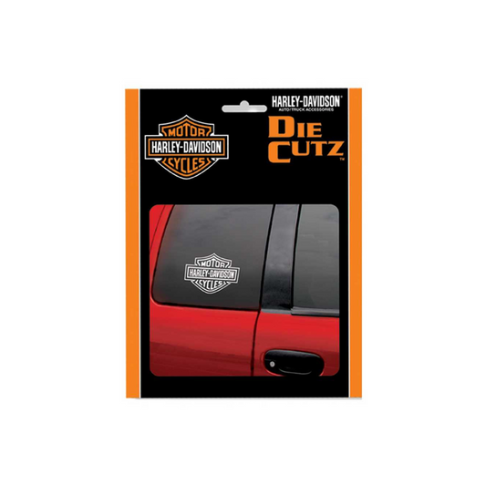 Harley-Davidson® Bar & Shield White Die Cutz Window Decal - 4" x 5.1"