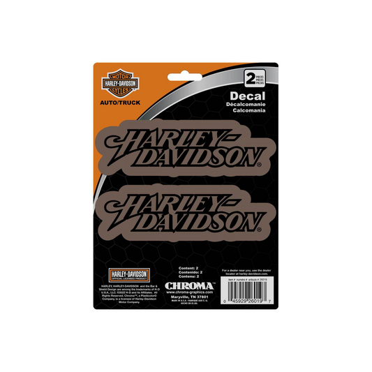 Harley-Davidson® Shiney Bronze Iconic Harley Text - 6" X 8"