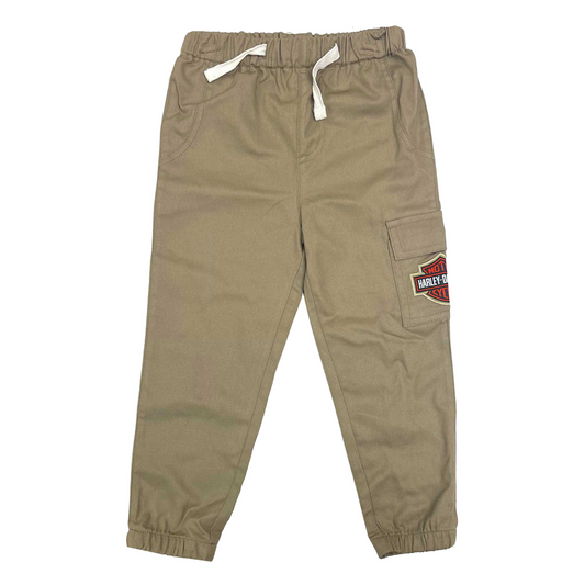 Harley-Davidson® Boys' Bar & Shield Brushed Twill Cargo Pants – Tan