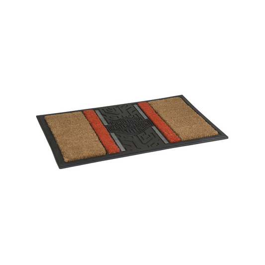 Harley-Davidson® Bar & Shield Tyre Tread Non-Slip Rubber & Coir Entry Mat