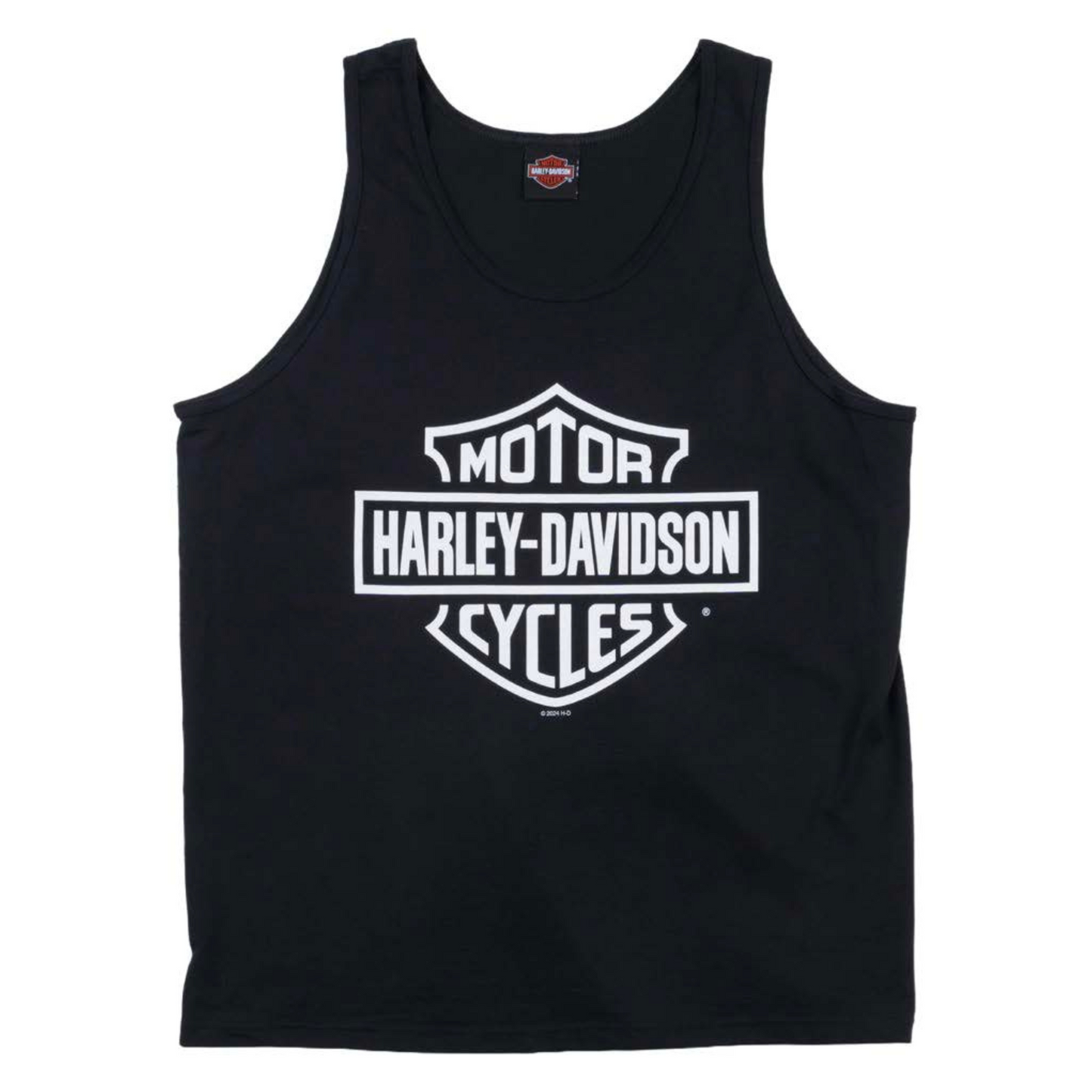 Gasoline Alley Harley-Davidson® Bar & Shield Dealer Tank Tee - Black/ White