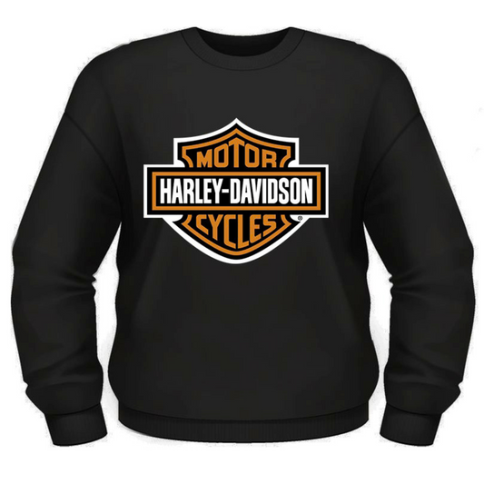 Gasoline Alley Harley-Davidson® Bar & Shield Crew Neck Fleece Pullover - Black