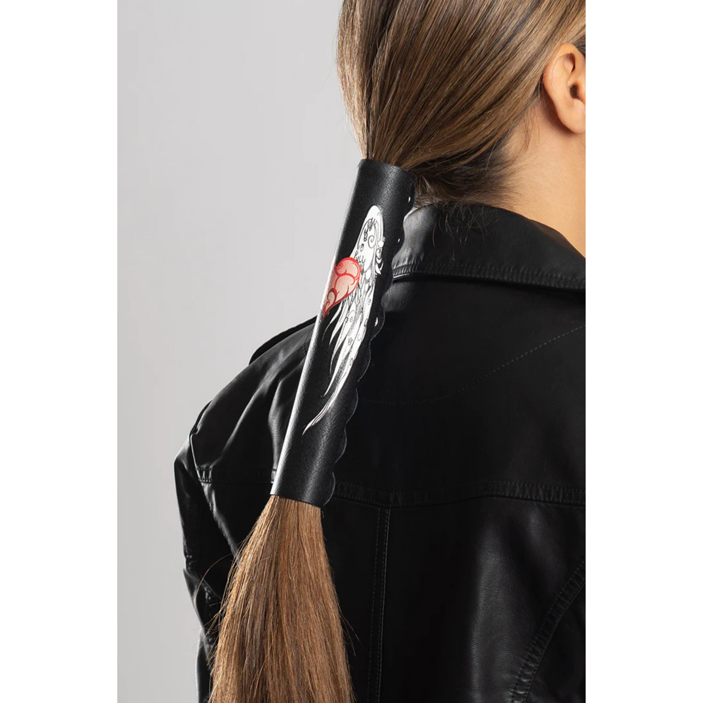 Hair Glove® 8" Heart & Angel Wings Ponytail Hair Wrap