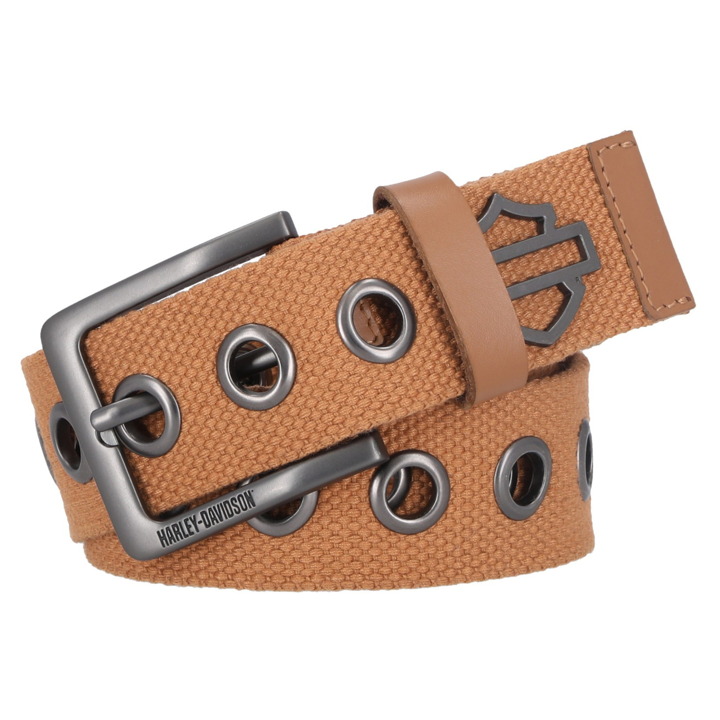 Harley-Davidson® Eyelet Perf Web Belt - Cashew