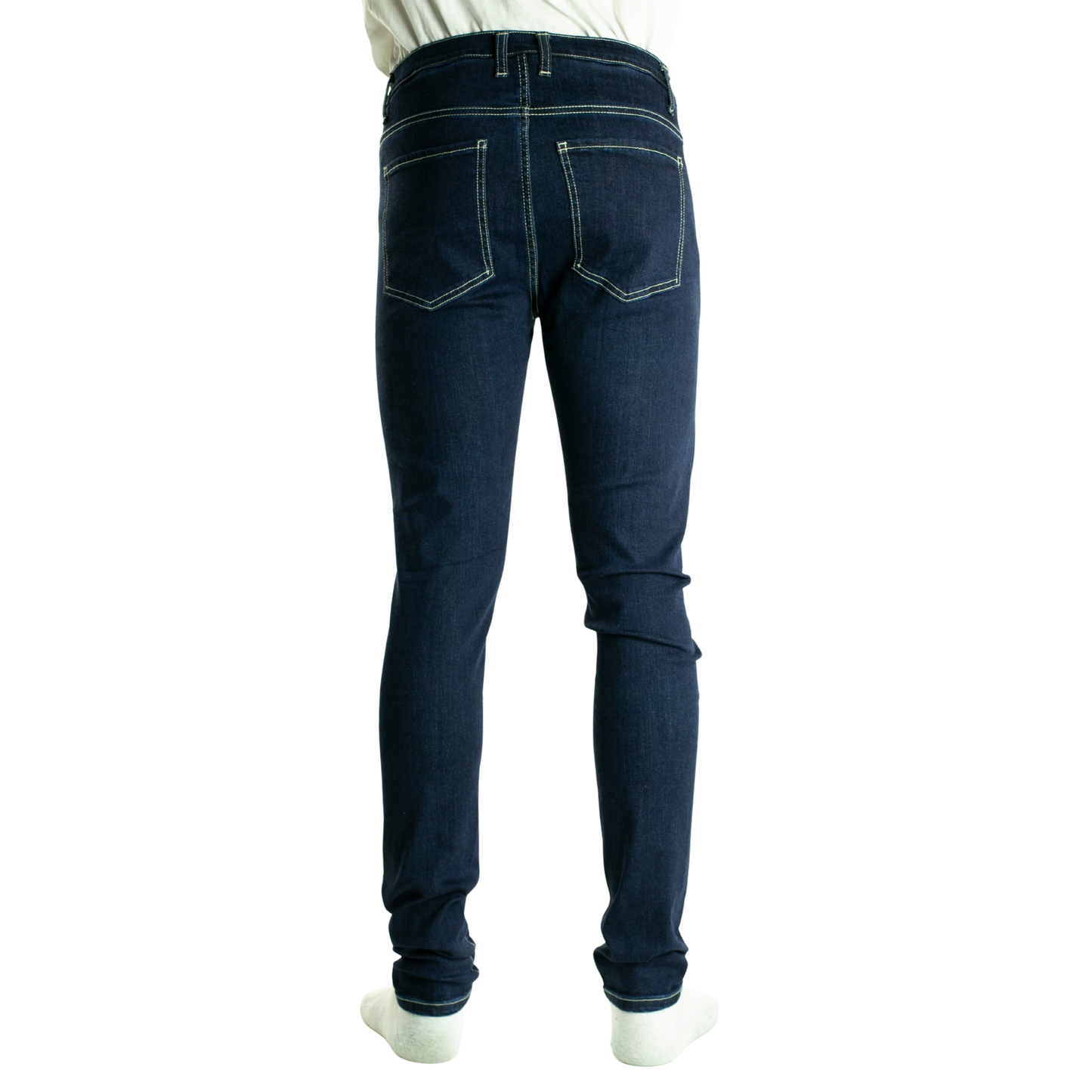 TKD Jeans - Men's Kevlar Lined Archie Stretch Slim Skinny Leg Blue Combo