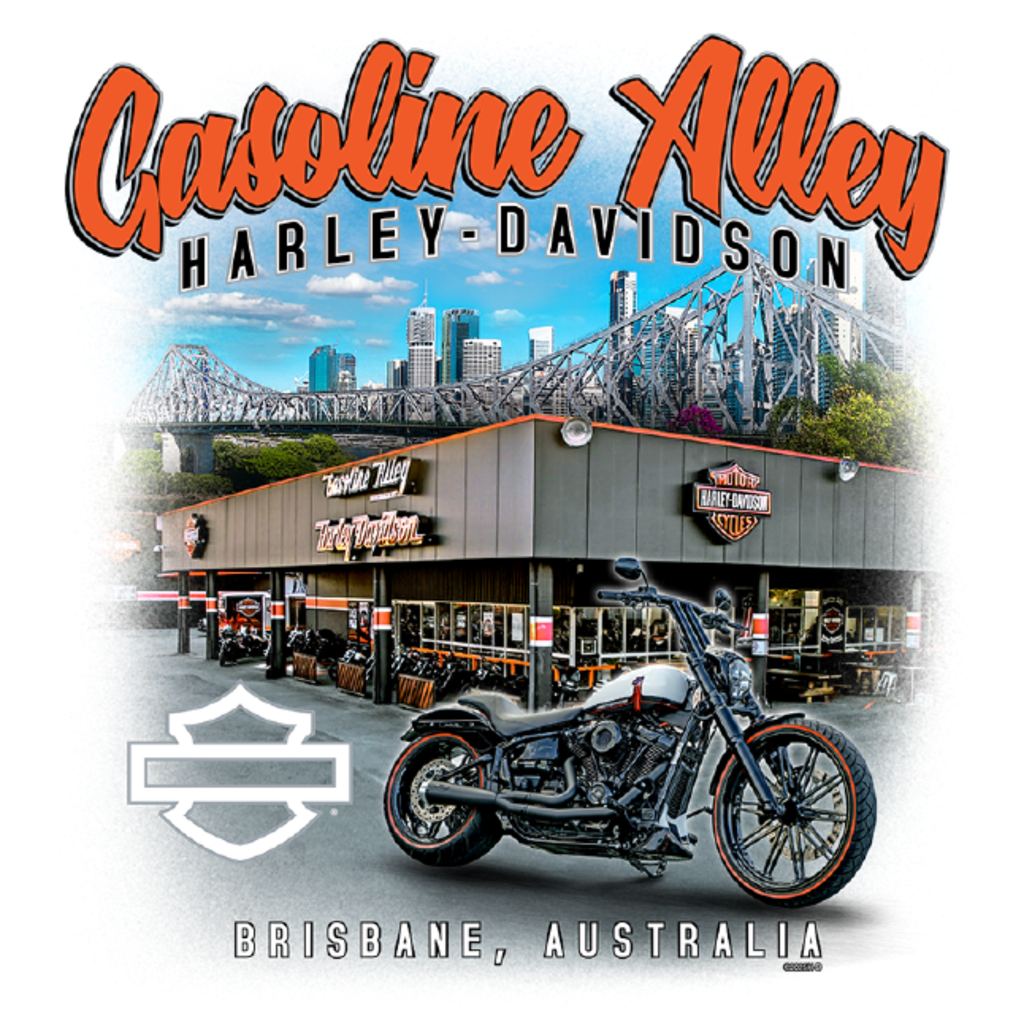 Gasoline Alley Harley-Davidson® Bar & Shield Dealer Tee - Black
