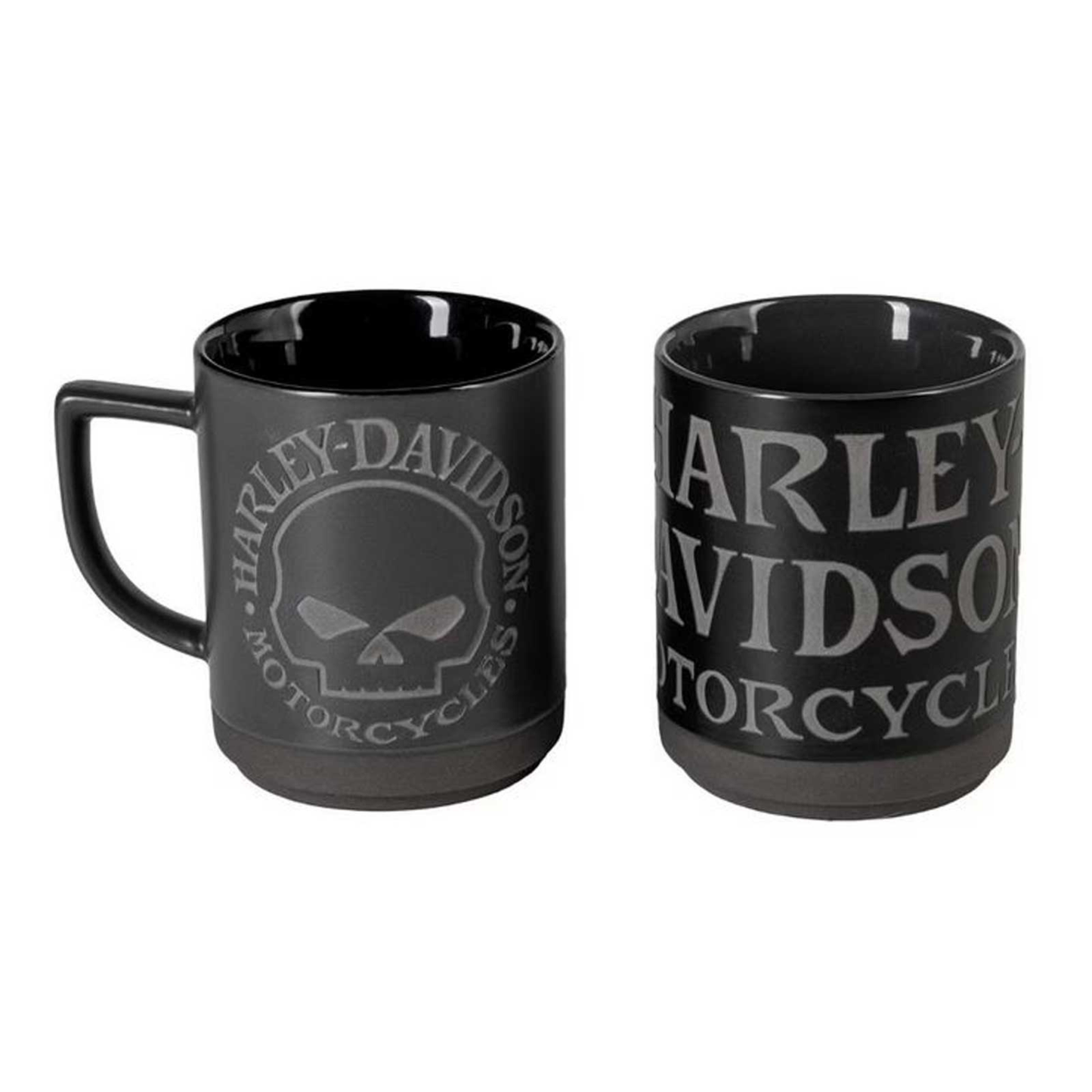 Harley-Davidson® Engraved Willie G Skull Coffee Mug Set - Set of Two 16 oz.
