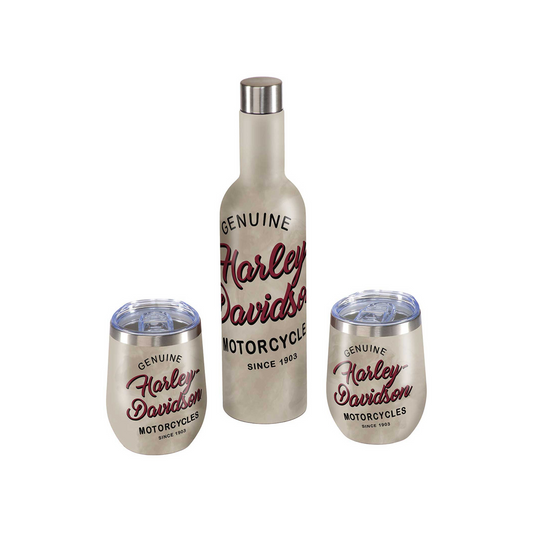 Harley-Davidson® Tumbler Gift Set - Wine Tumblers & Water Bottle