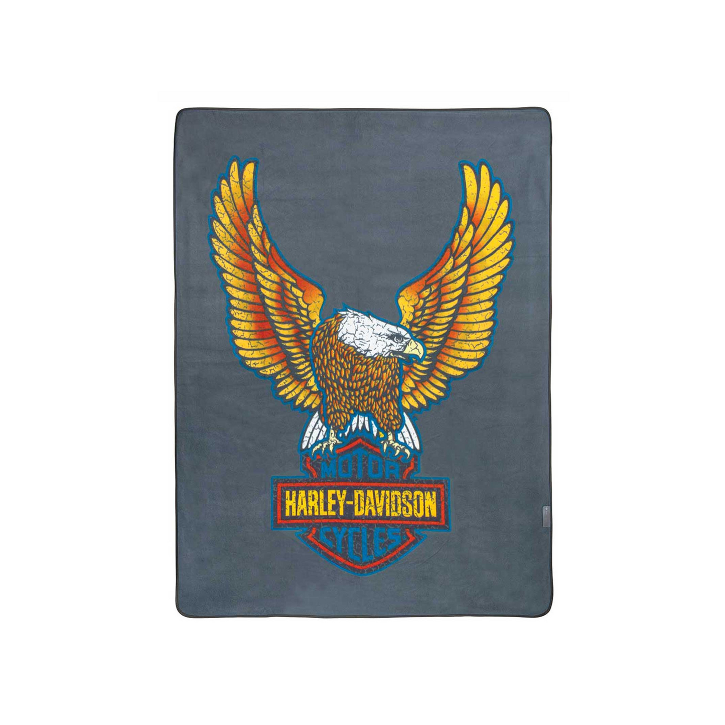 Harley-Davidson® Folding Fleece Blanket - Vibrant Bar & Shield Eagle