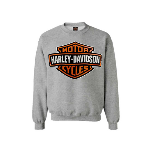 Gasoline Alley Harley-Davidson® Bar & Shield Crew Neck Fleece Pullover - Grey