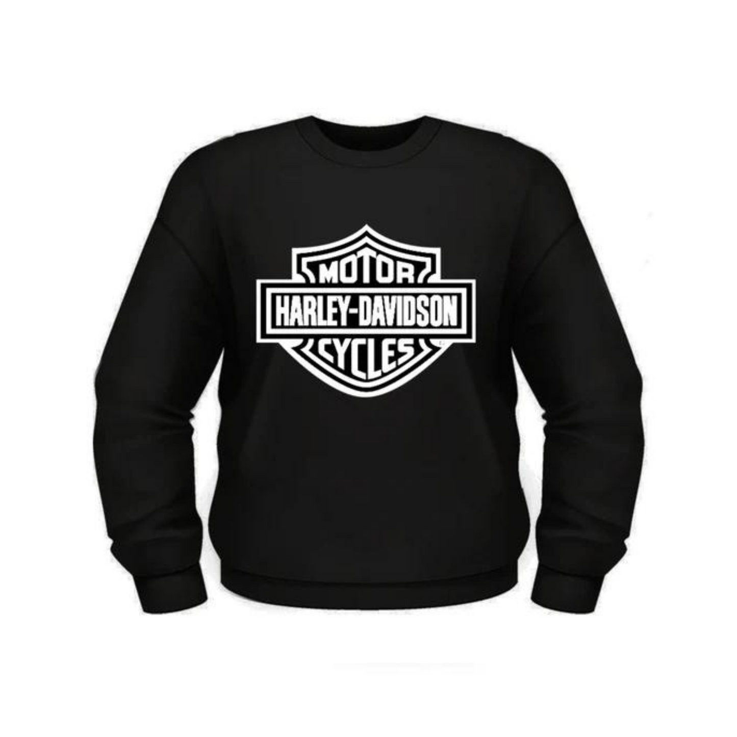 Gasoline Alley Harley-Davidson® Bar & Shield Crew Pullover - Black & White