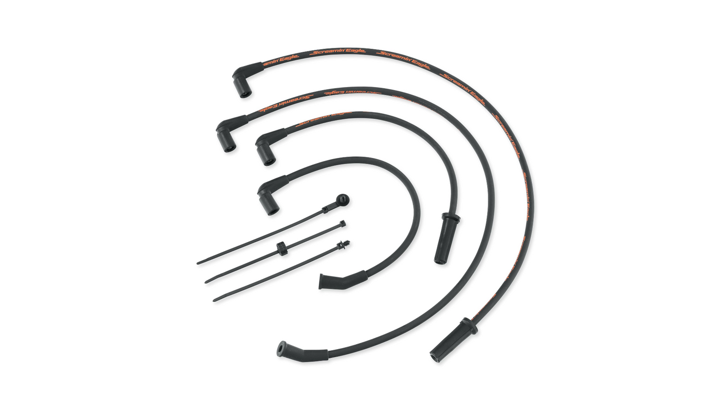 Screamin’ Eagle Black 10mm Phat Spark Plug Wires – Black