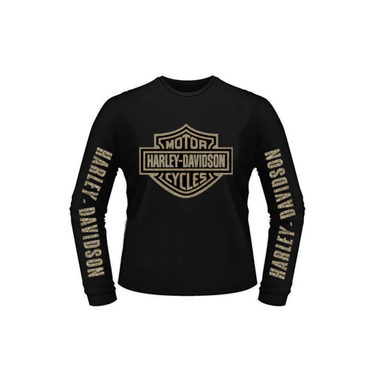 Gasoline Alley Harley-Davidson® Long Sleeve Dealer Tee - Bar & Shield Gold