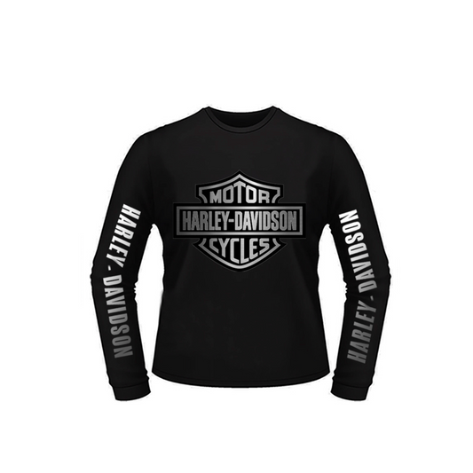 Gasoline Alley Harley-Davidson® Long Sleeve Dealer Tee - Bar & Shield Silver
