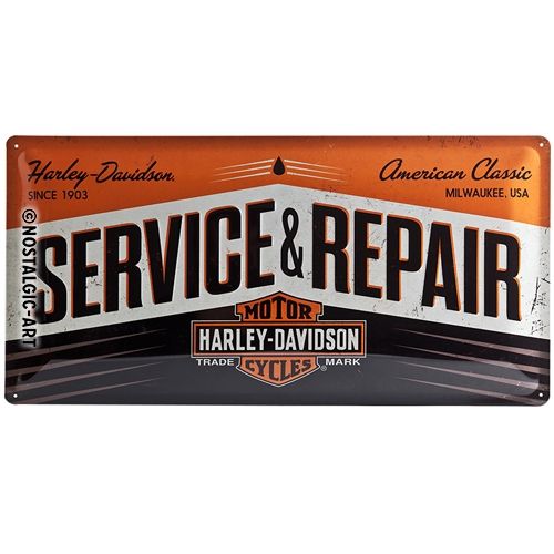 Harley-Davidson® Large Tin Sign - Service & Repair