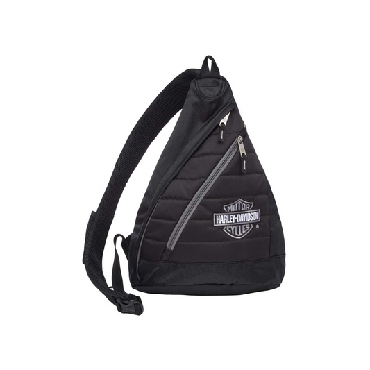 Harley-Davidson® Silver B&S Quilted Sling Backpack