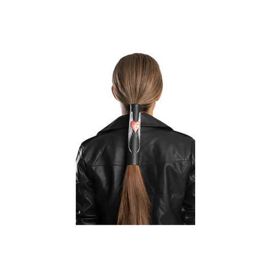 Hair Glove® 8" Heart & Angel Wings Ponytail Hair Wrap
