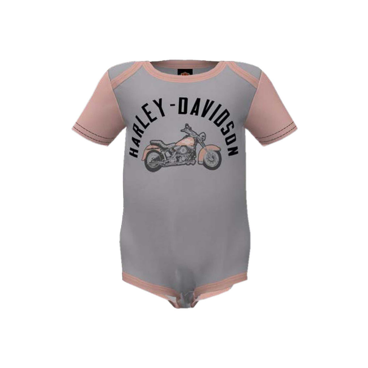 Harley Davidson Baby Girls 2 Pack Colorblocked Rib Creeper Set Gre Gasoline Alley Harley Davidson