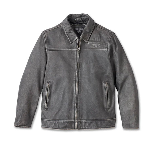 Harley-Davidson® Men's Gas & Oil Leather Jacket - Black Leather