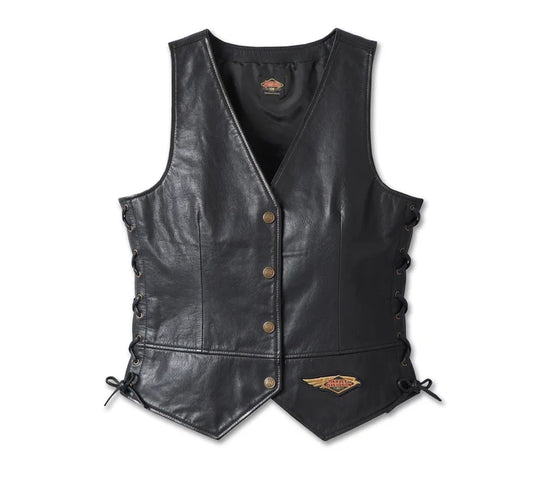 Harley-Davidson® Women's 120th Anniversary Laced Side Leather Vest