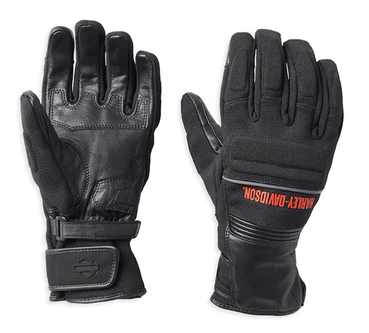 Harley-Davidson® Men's Quest Mixed Media Gauntlet Gloves