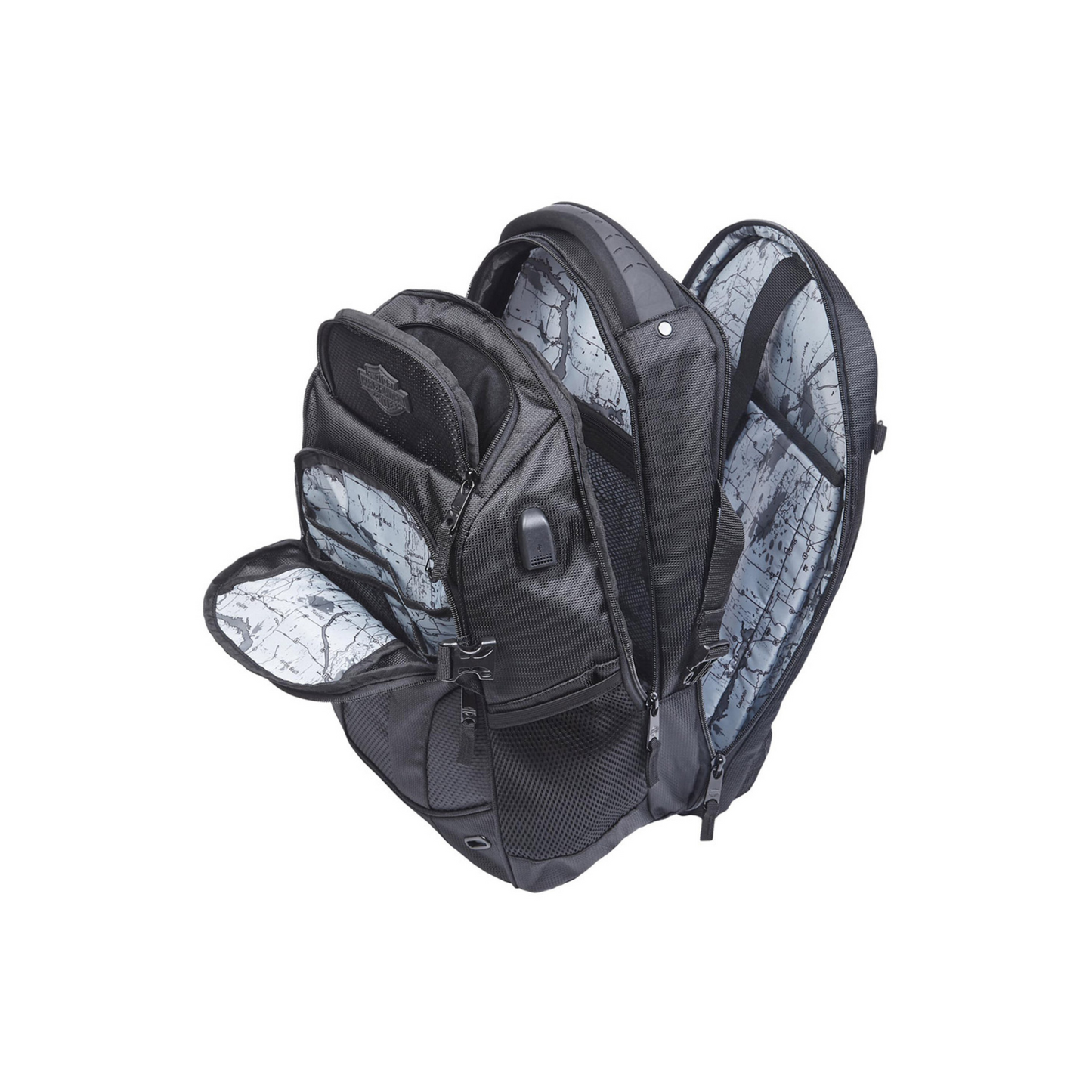 Harley-Davidson® Renegade II Hi-Tech External USB Port Backpack - Black
