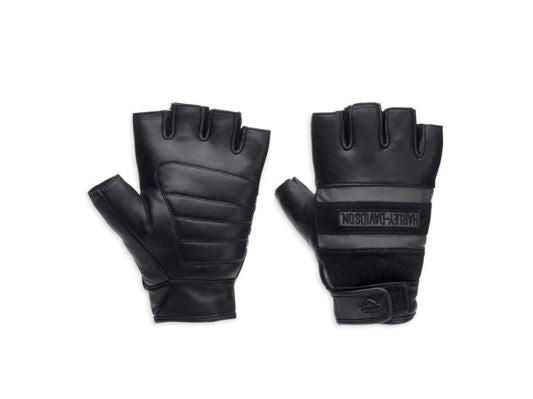Harley-Davidson® Men’s Centerline Reflective Fingerless Leather Gloves