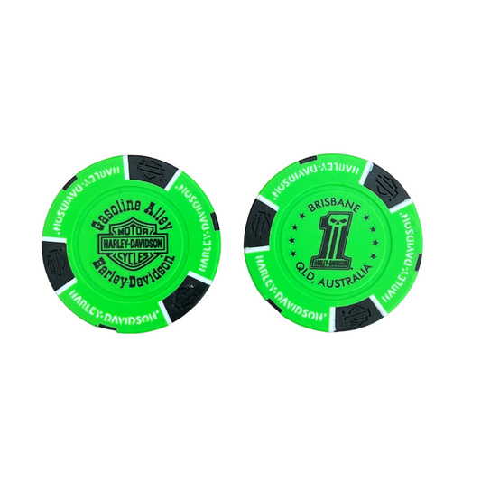 Gasoline Alley Harley-Davidson® Poker Chip – Neon Green
