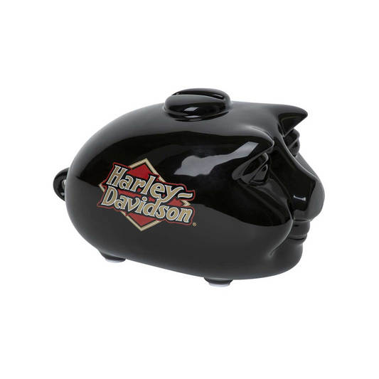 Harley-Davidson® Core H-D Logo Ceramic Mini Hog Bank