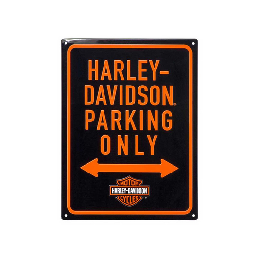 Harley-Davidson® Embossed Parking Only B&S Logo Tin Sign