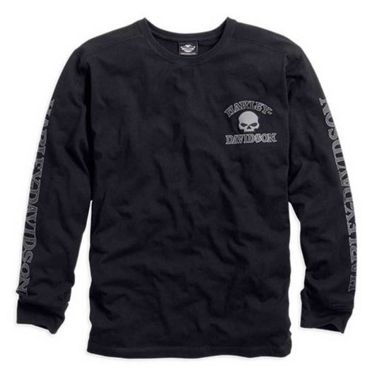 Harley-Davidson® Men’s Willie G. Skull Long Sleeve Tee Black